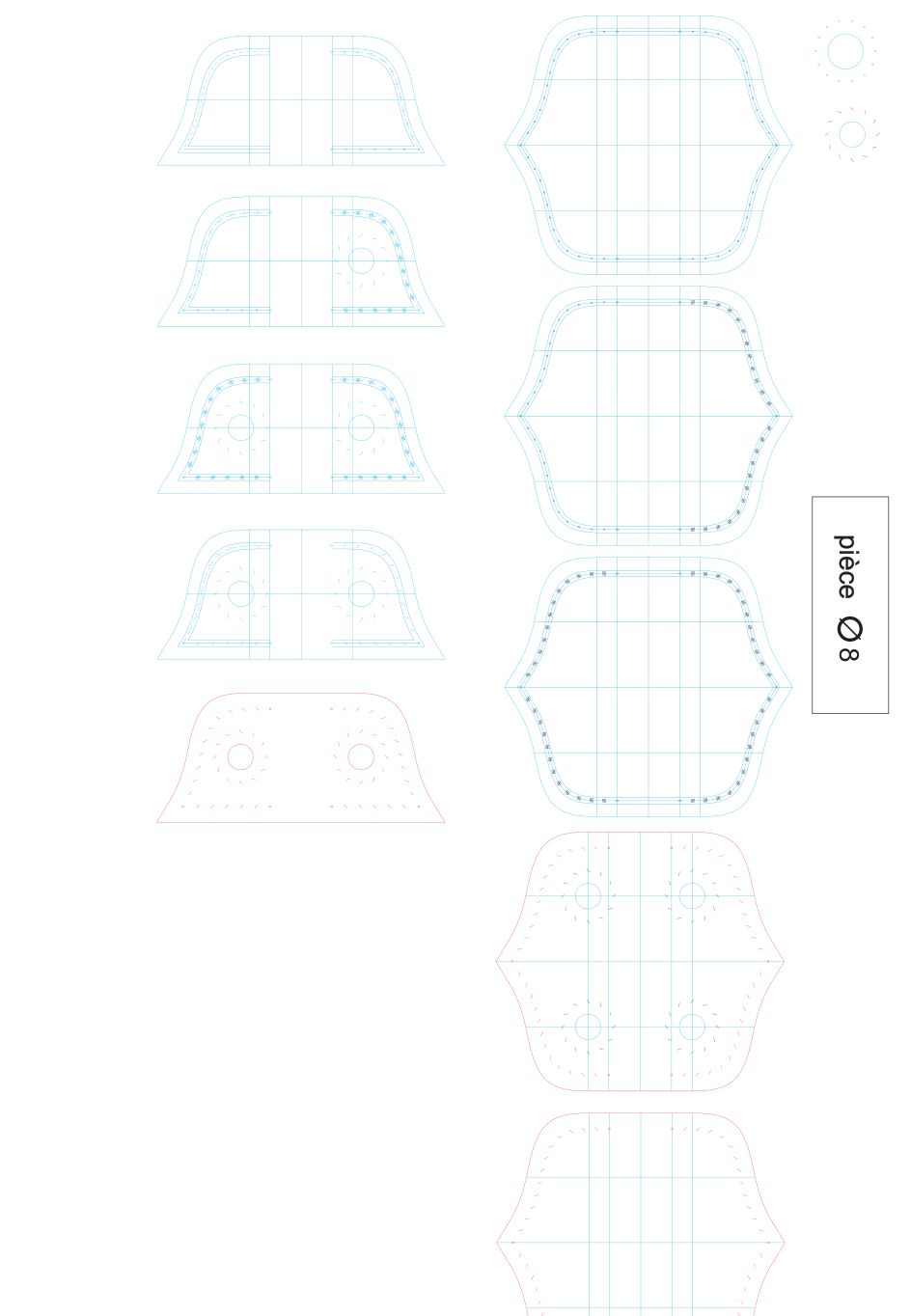 Dessin Vectoriel De Pieces De Sellerie Pour Decoupe Laser