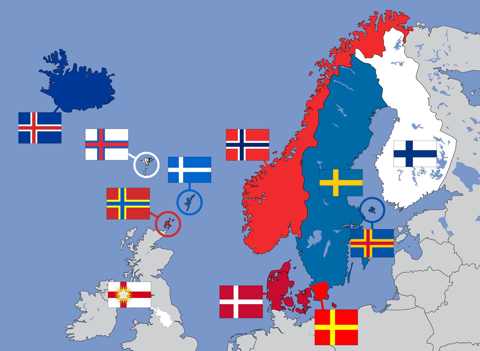 Nordic Cross Flags Of Northern Europe Svg